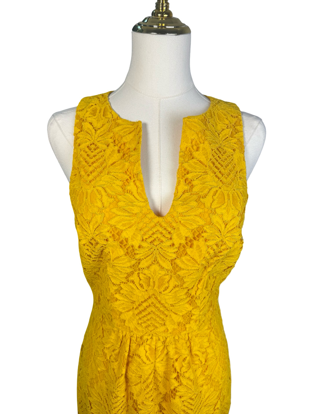Trina Turk Yellow Floral Lace Sleeveless Sheath Dress Size 0 NWT! - Picture 2 of 10
